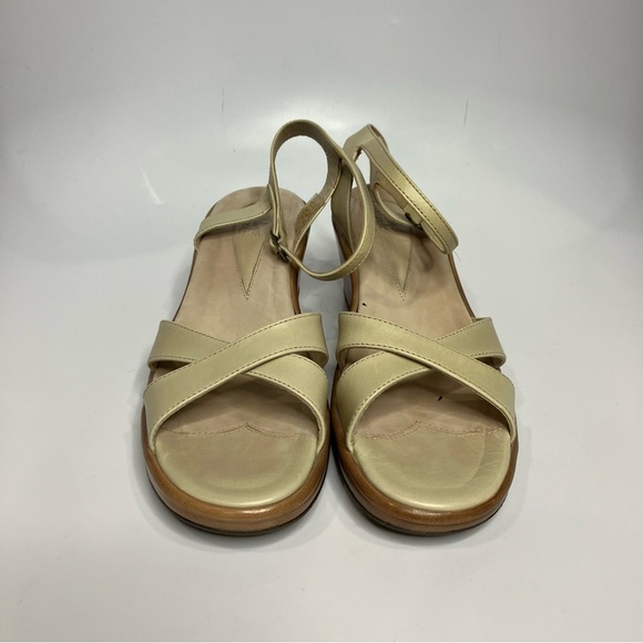 Dansko Arabella cream leather sandals clog strappy women’s size 42 - Picture 3 of 9